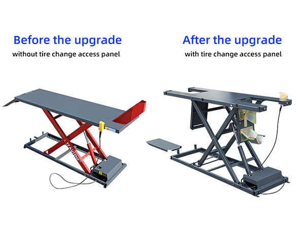 Upgraded Motorcycle Scissor Lift: Enhanced Efficiency for Tire Changes